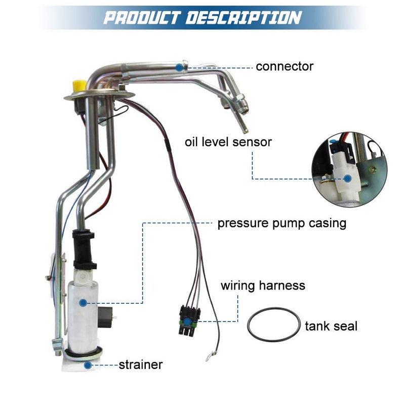 Apeixoto Fuel Pump Module Assembly E3621S fits 1988 1989 1990 1991 1992 1993 1994 1995 C1500 C2500 C3500 K1500 K2500 K3500 GMC C1500 C2500 C3500 K1500 K2500 K3500 AP3621S - Image 3